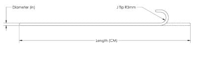 Guidewire sizing specification diagram