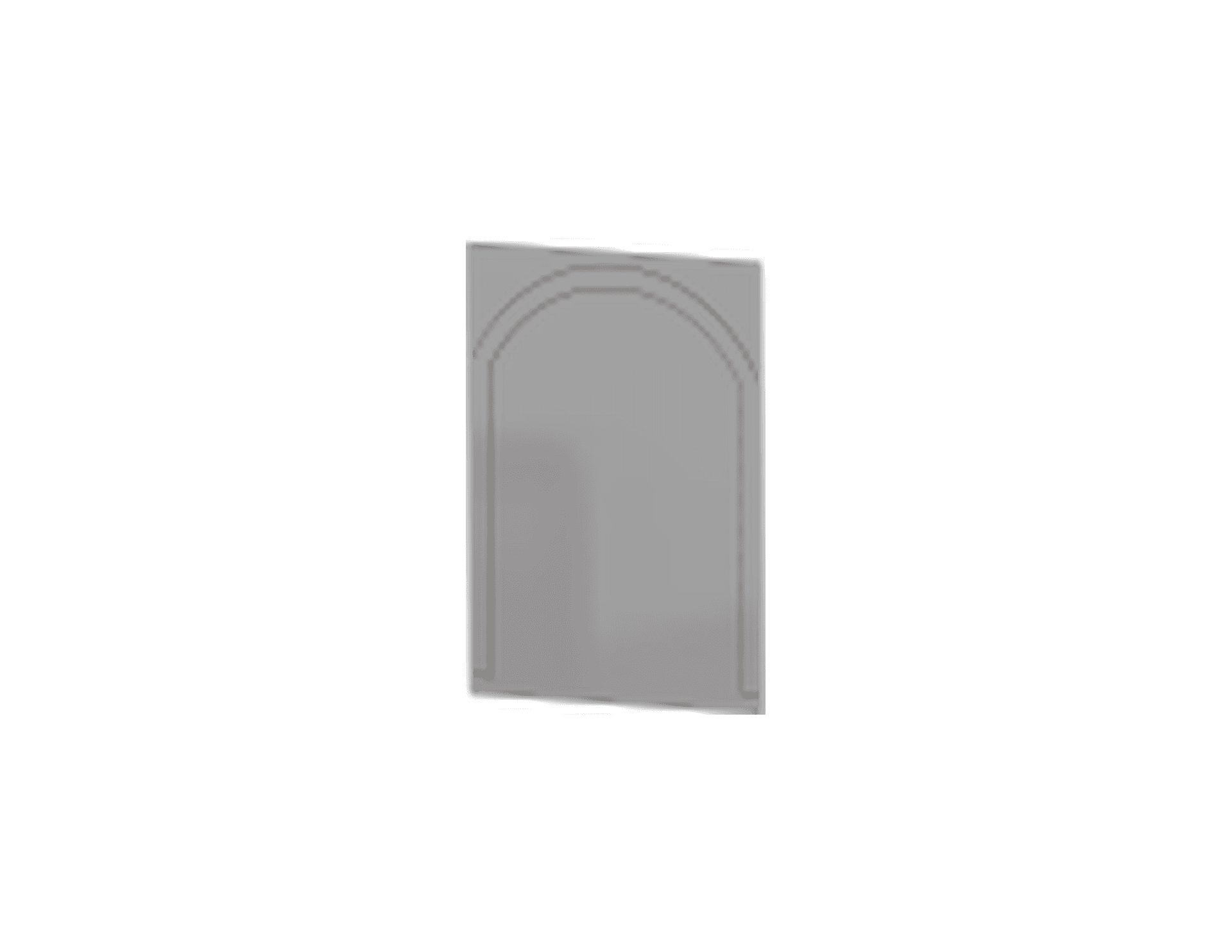 Sealed peel pouch used for archwire packaging, shown upright with a rounded arch shaped seal across the top.