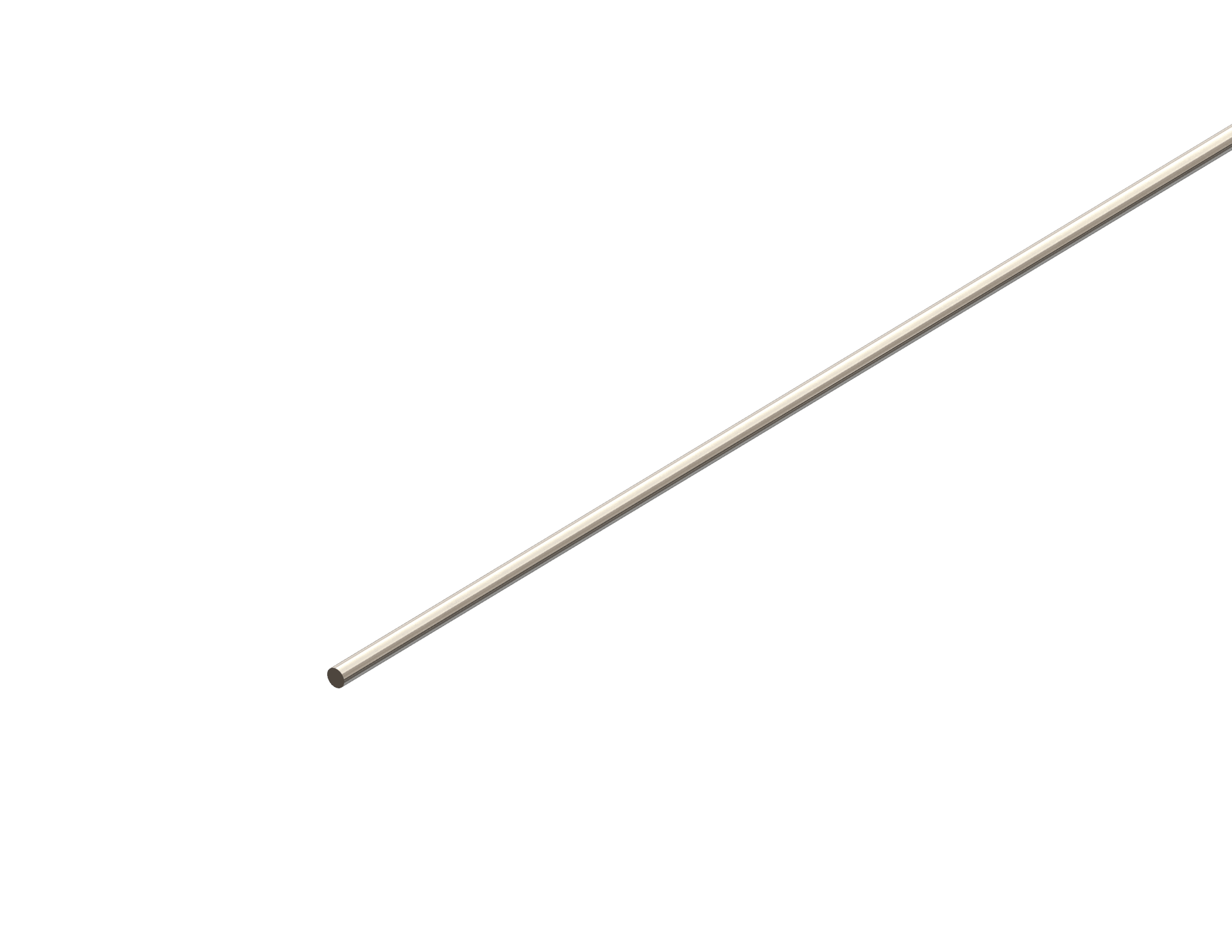 Round straight wire oriented leftward, showing a long uniform shape with one cut end.