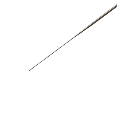 Metal core wire ground tip featuring a thicker body that tapers evenly toward a thin distal tip.